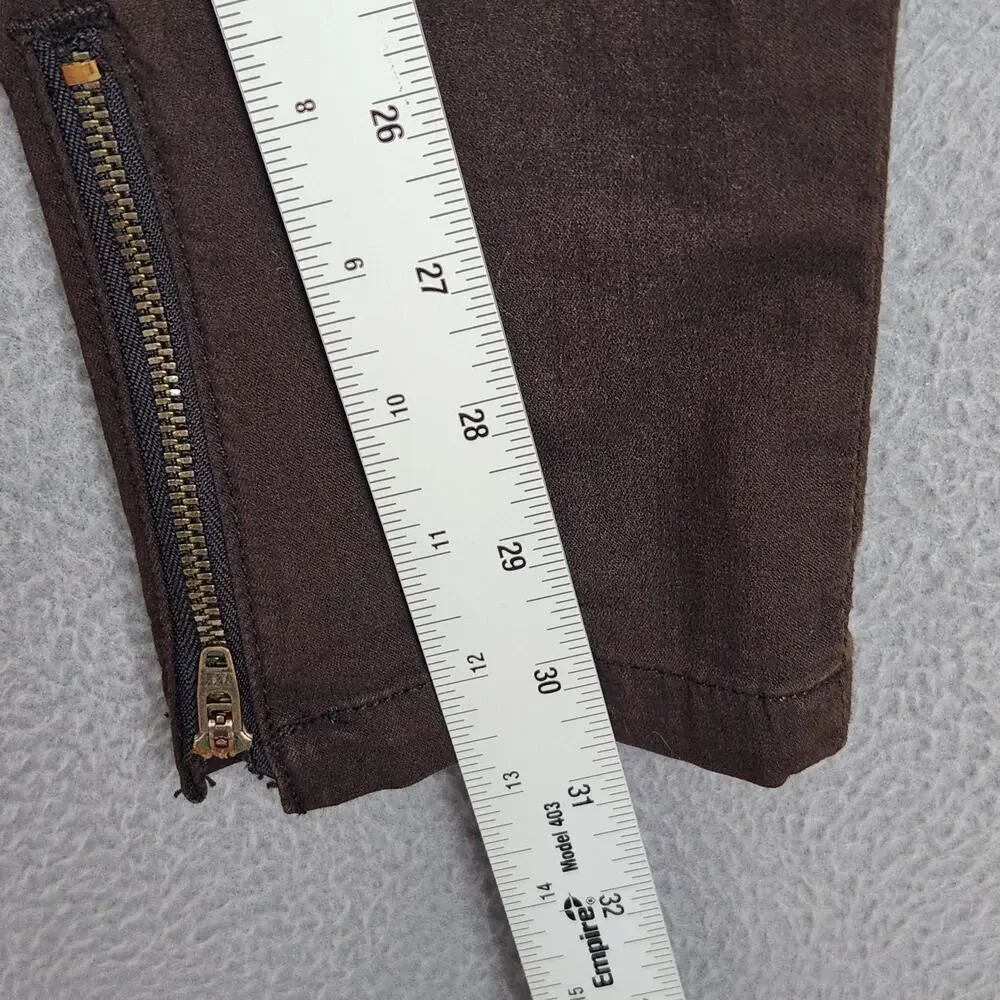 Vince Jeans Womens 30 Brown Expresso Skinny Slim Fit Ankle Zip Calgary Denim